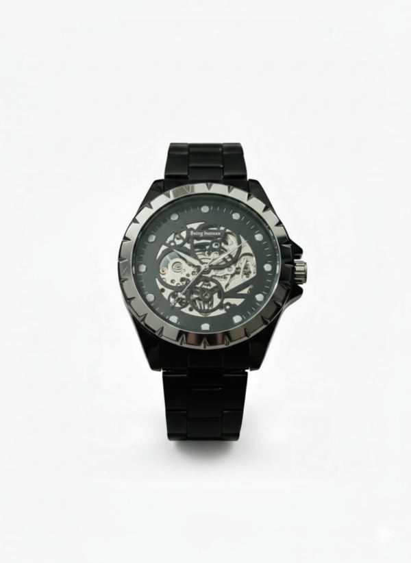 Being Human All-Black Skeleton Mechanical Watch